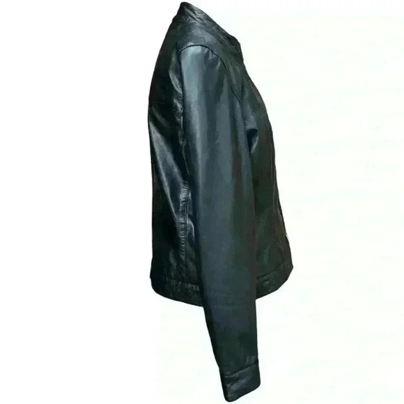 Vintage Helline Germany 100% Leather Women’s Motorcycle Biker Jacket EUR sz 40 - Picture 2 of 15